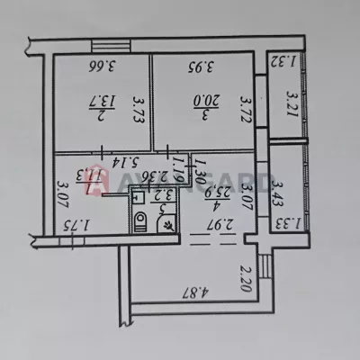 Buy apartment - Dnipro, Velyka Diivska street24. Sale of real estate - Novokodatskyi, secondary market and new building cheap, price up to 65000$, announcement no.1961016 фото 3