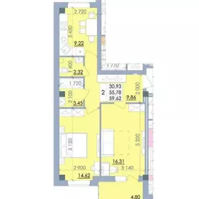 Buy apartment - Poltava. Sale of real estate - Kyivskyi, secondary market and new building cheap, price up to 45500$, announcement no.1728840 фото 3