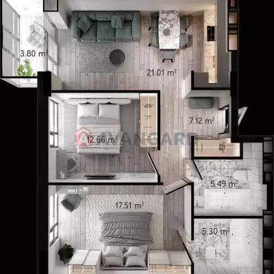 Buy apartment - Dnipro, Kostomarivska street1. Sale of real estate - Tsentralnyi, secondary market and new building cheap, price up to 79900$, announcement no.2039236 фото 1